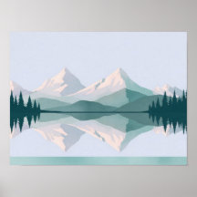 Arte de parede de uma vista de duas montanhas em c