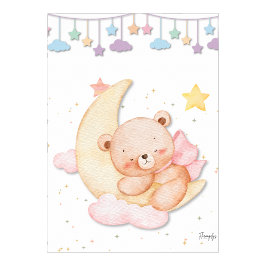 Poster Arte de Parede de Urso de Pelúcia Dormindo Imprimí