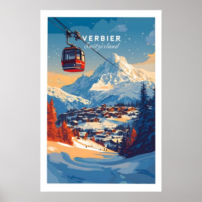 Poster Arte de Parede de Verbier 1 (Frente)