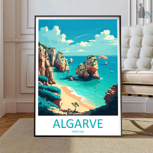 Poster Arte de Parede de Viagem Algarve Impressa Decoraçã