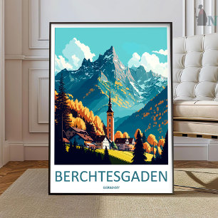 Poster Arte de Parede de Viagem Berchtesgaden Berchtesgad