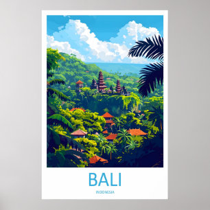 Poster Arte de Parede de Viagem de Bali Enfeite de Parede