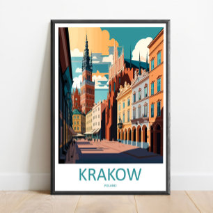 Poster Arte de Parede de Viagem de Cracóvia Quadro de Cra