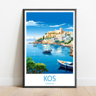 Poster Arte de Parede de Viagem de Kos Kos Paredes Casa D
