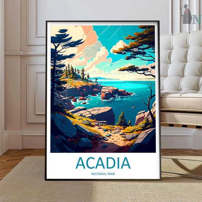 Poster Arte de Parede de Viagem do Parque Nacional de Aca (Criador carregado)