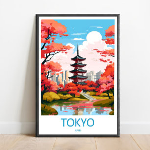Poster Arte de Parede de Viagem Japão Japão Enfeite de Pa