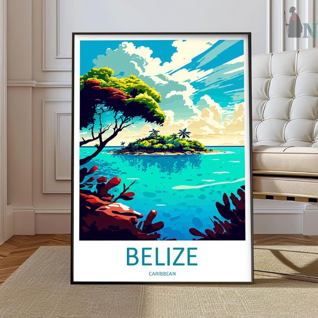 Poster Arte de Parede de Viagem para Belize Enfeite de Pa (Criador carregado)