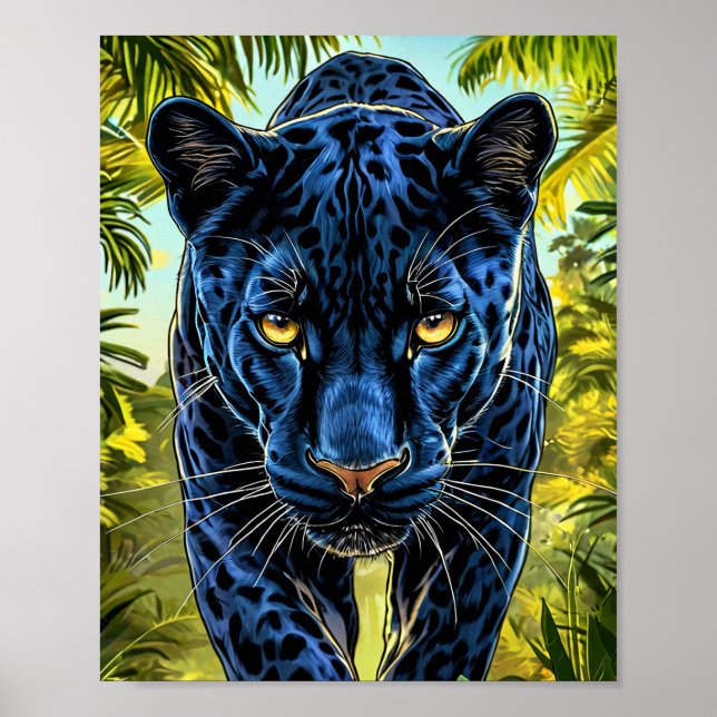 Poster Arte de Parede de Vida Selvagem Poderosa da Selva  (Frente)