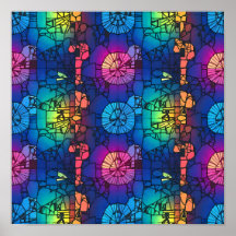 Arte de Parede Dinâmica Luminosa Abstrata Impressã