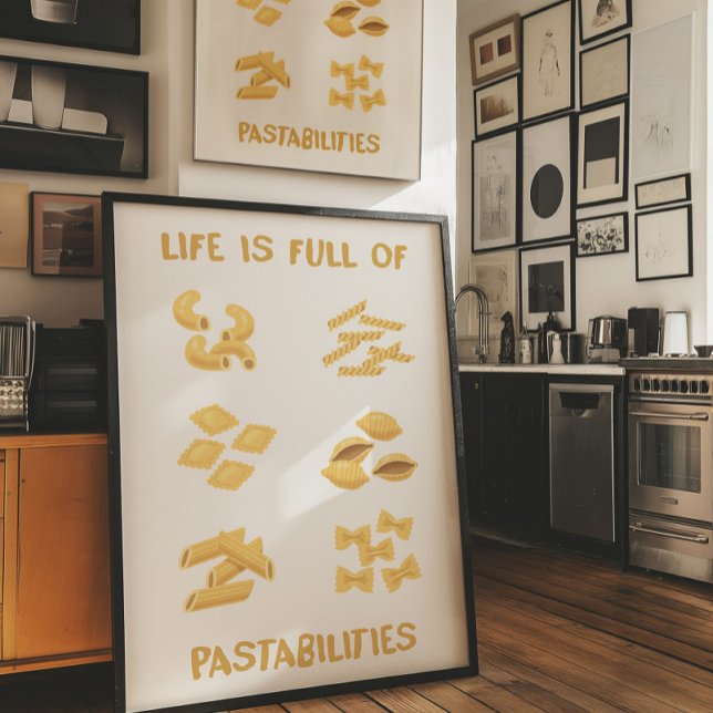 Poster Arte de Parede Divertida de Massa de Cozinha (Criador carregado)