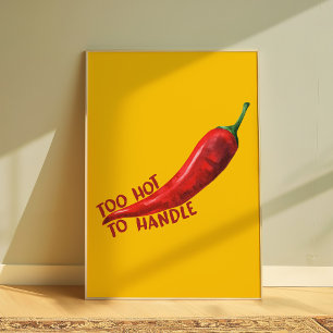 Poster Arte de Parede Divertida Pimenta Malagueta Quente 