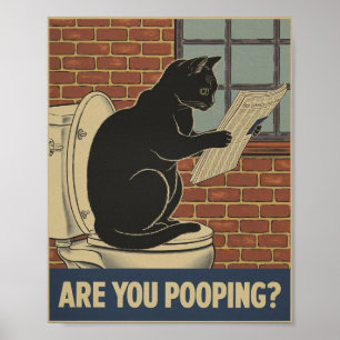 Poster Arte de Parede Divertida - Você Está Fazendo Cocô?