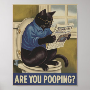 Poster Arte de Parede Divertida - Você Está Fazendo Cocô?