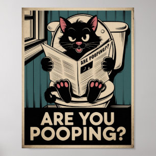 Poster Arte de Parede Divertida - Você Está Fazendo Cocô?