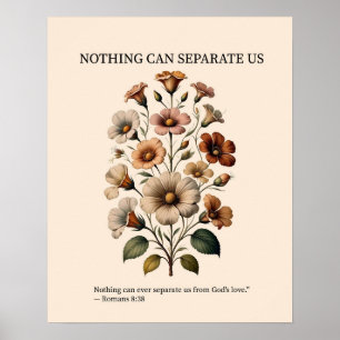 Poster Arte de parede do amor de Deus nada pode separar-n