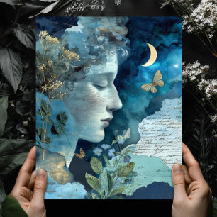 Poster Arte de Parede do Céu Noturno Celestial Fantasia S