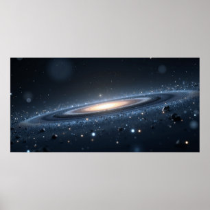 Poster Arte de Parede do Céu Noturno da Galáxia – Espaço