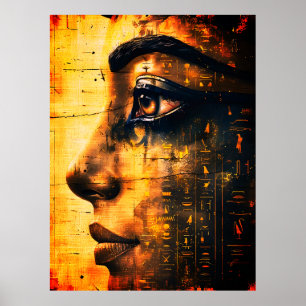 Poster Arte de Parede do Faraó Egípcio Dourado – História