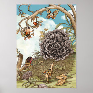 Poster Arte de Parede do Fungo Ganba — Conto de Yunnan