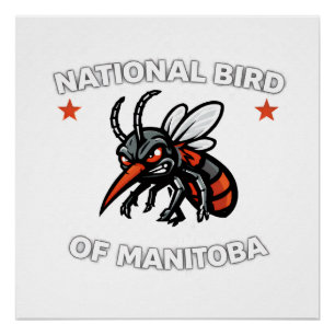 Pôster Arte de Parede do Pássaro Nacional de Manitoba