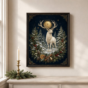 Poster Arte de Parede do Solstício de Inverno Yule do Cer