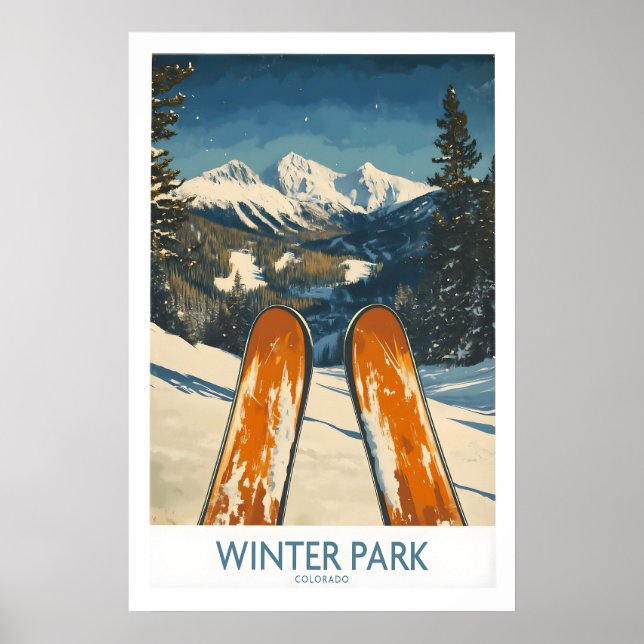 Poster Arte de Parede do Winter Park - Cartaz de Esqui do (Frente)
