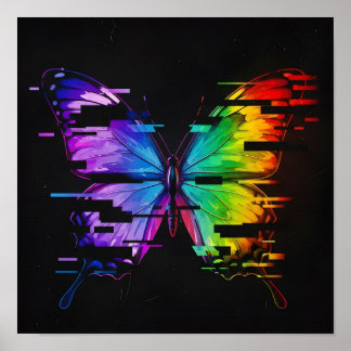 Poster Arte de Parede Efeito Borboleta