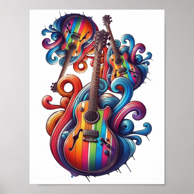 Poster Arte de Parede em Madeira com Som de Gotejamento (Frente)