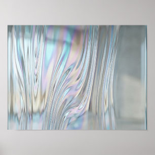 Poster Arte de Parede em Vidro Ondulado Iridescente
