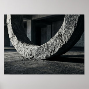 Poster Arte de Parede Escultural em Pedra Anelar Monument