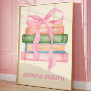 Poster Arte de Parede Estética de Leitura Coquette