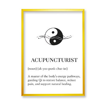 Poster Arte de Parede Fluxo de Qi de Acupuntura para Clín