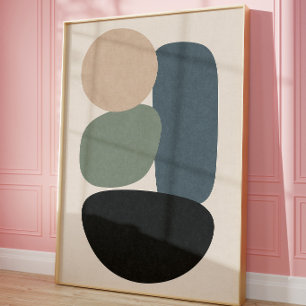 Poster Arte de Parede Geométrica Abstrata Minimalista