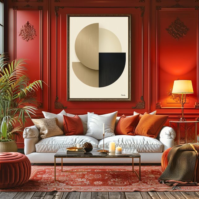 Poster Arte de Parede Geométrica Art Déco de Luxo | Doura (Criador carregado)