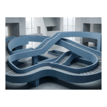 Arte de Parede Geométrica Caminho Arquitetônico In