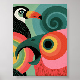 Poster Arte de Parede Geométrica de Tucano Abstrato de Me