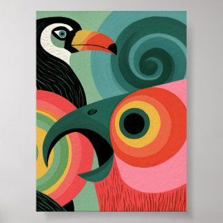 Poster Arte de Parede Geométrica de Tucano Abstrato de Me
