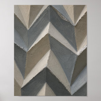 Poster Arte de Parede Geométrica Moderna | Cinza Bege Neu