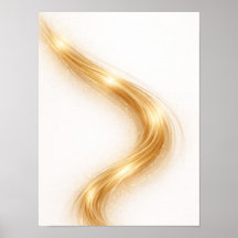 Arte de Parede Golden Minimal Flow II – Abstrato D
