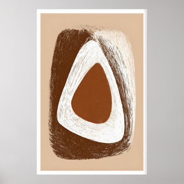 Poster Arte de Parede Harmonia Terrosa - Forma Triangular (Frente)