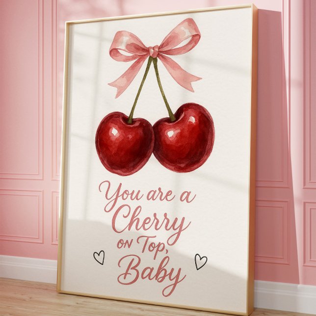 Poster Arte de Parede Impressa Cherry Coquette | Cereja R (Criador carregado)
