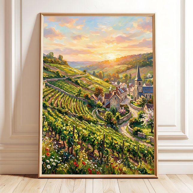Poster Arte de Parede Impressionista da Normandia em Tela (Criador carregado)