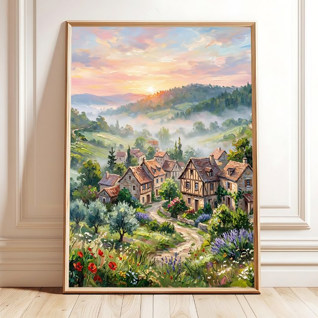 Poster Arte de Parede Impressionista de Campo de Primaver (Criador carregado)