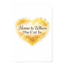 Arte de Parede Imprimível Casa é Onde o Gato Está