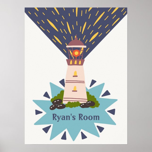 Poster Arte de Parede Infantil Farol Infantil (Frente)