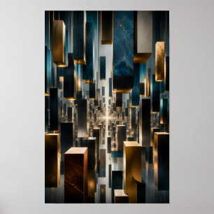 Poster Arte de Parede Infinita Monólito Flutuante