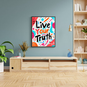 Poster Arte de Parede Inspirador Motivacional Viva Sua Ve