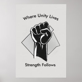 Poster Arte de Parede Inspiradora Unidade e Força