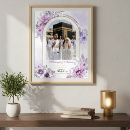 Poster Arte de Parede Islâmica Personalizada de Umrah Mub