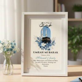Poster Arte de Parede Islâmica Personalizada Umrah Mubara